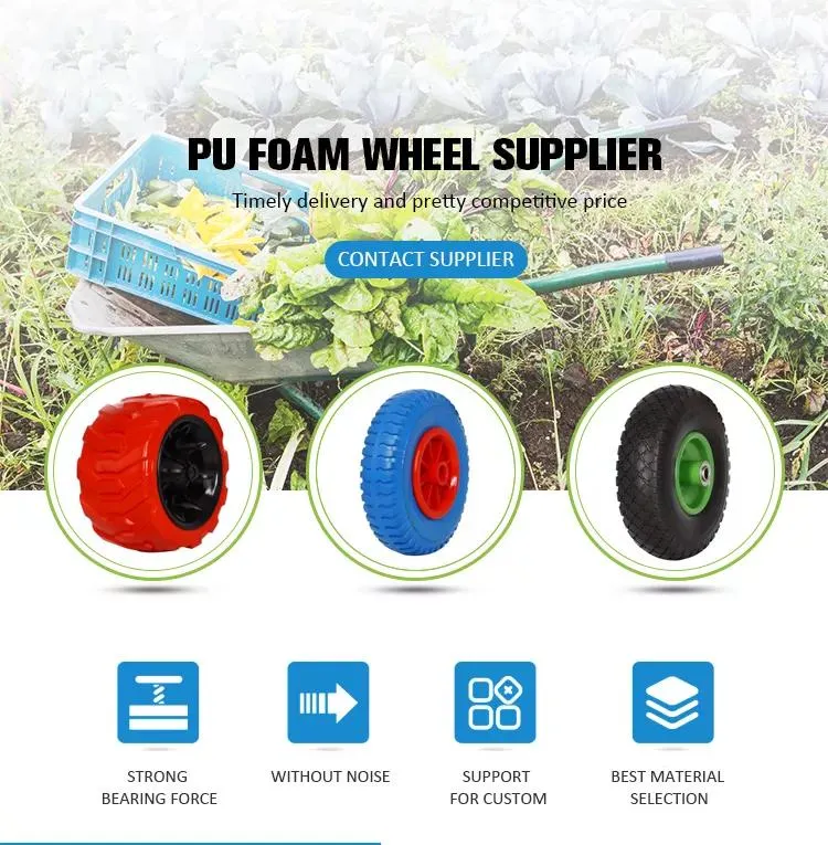 High Quality Lifting Solid Rubber Wheel PU Foam Wheel for European Market