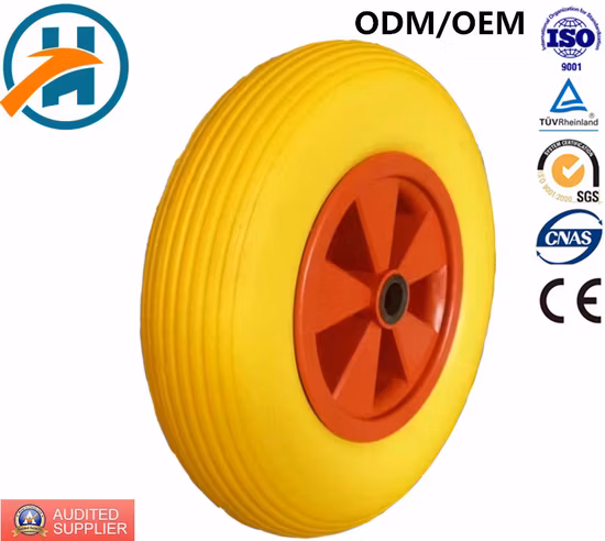 Колесо тележки хорошего качества PU с пластиковым ободом